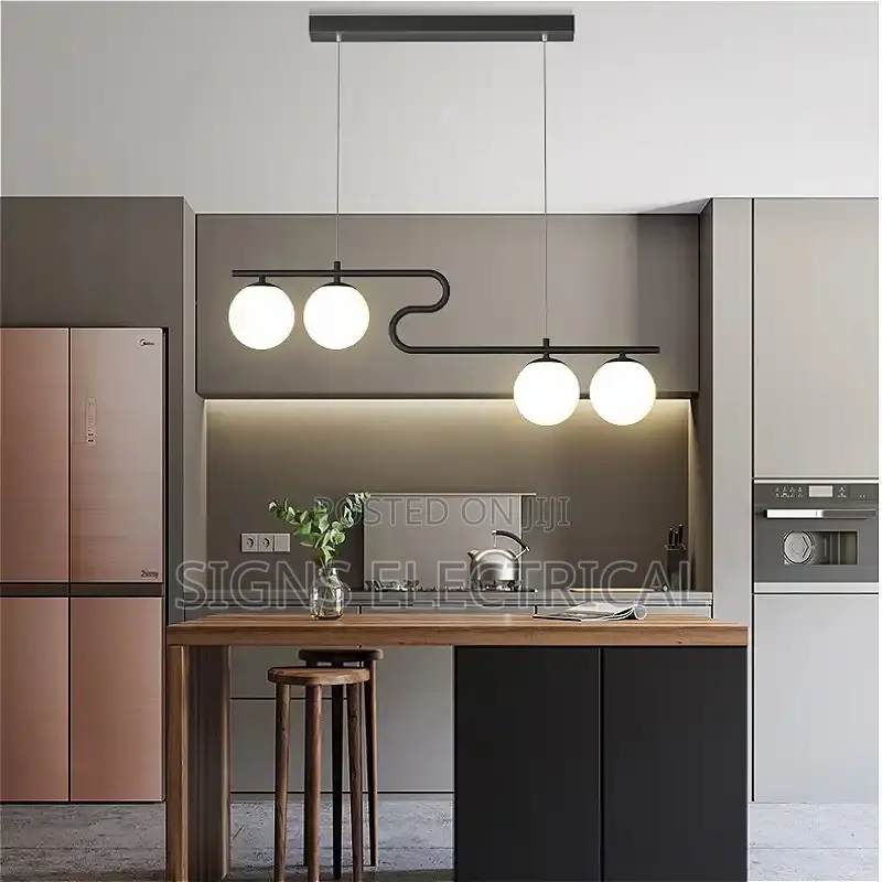 Black Glass Ball Chandelier Modern Suspension Pendant
