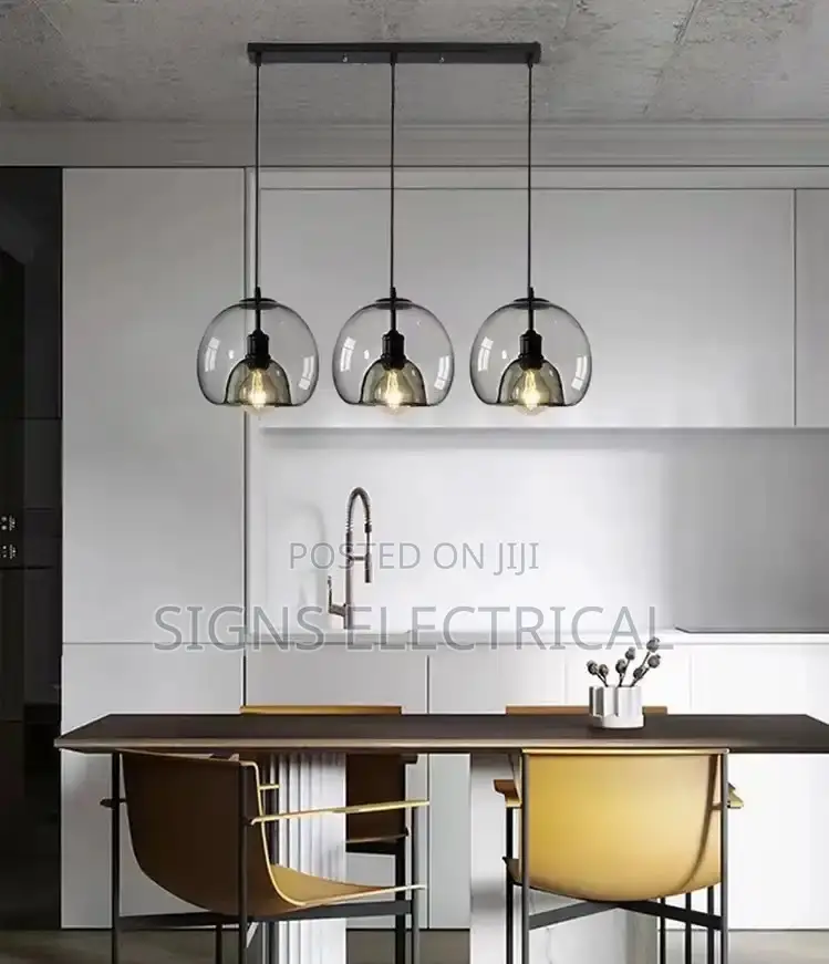 Nordic LED Pendant Lamp E27 Black Chandelier