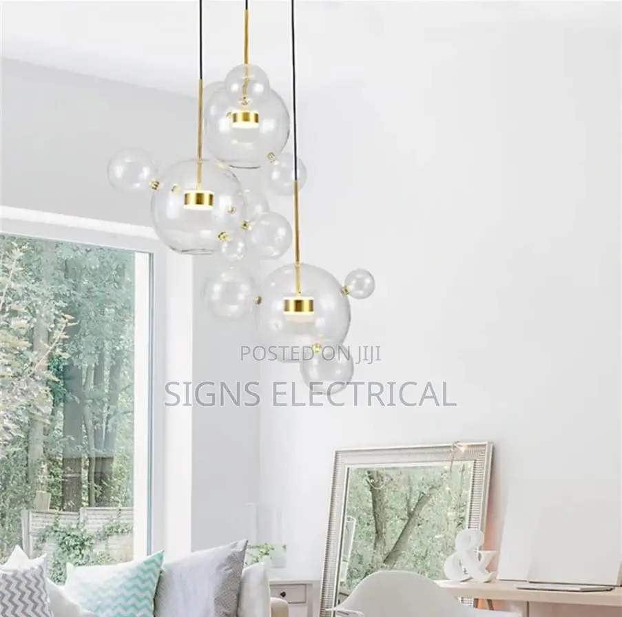 Clear Glass LED Chandelier L