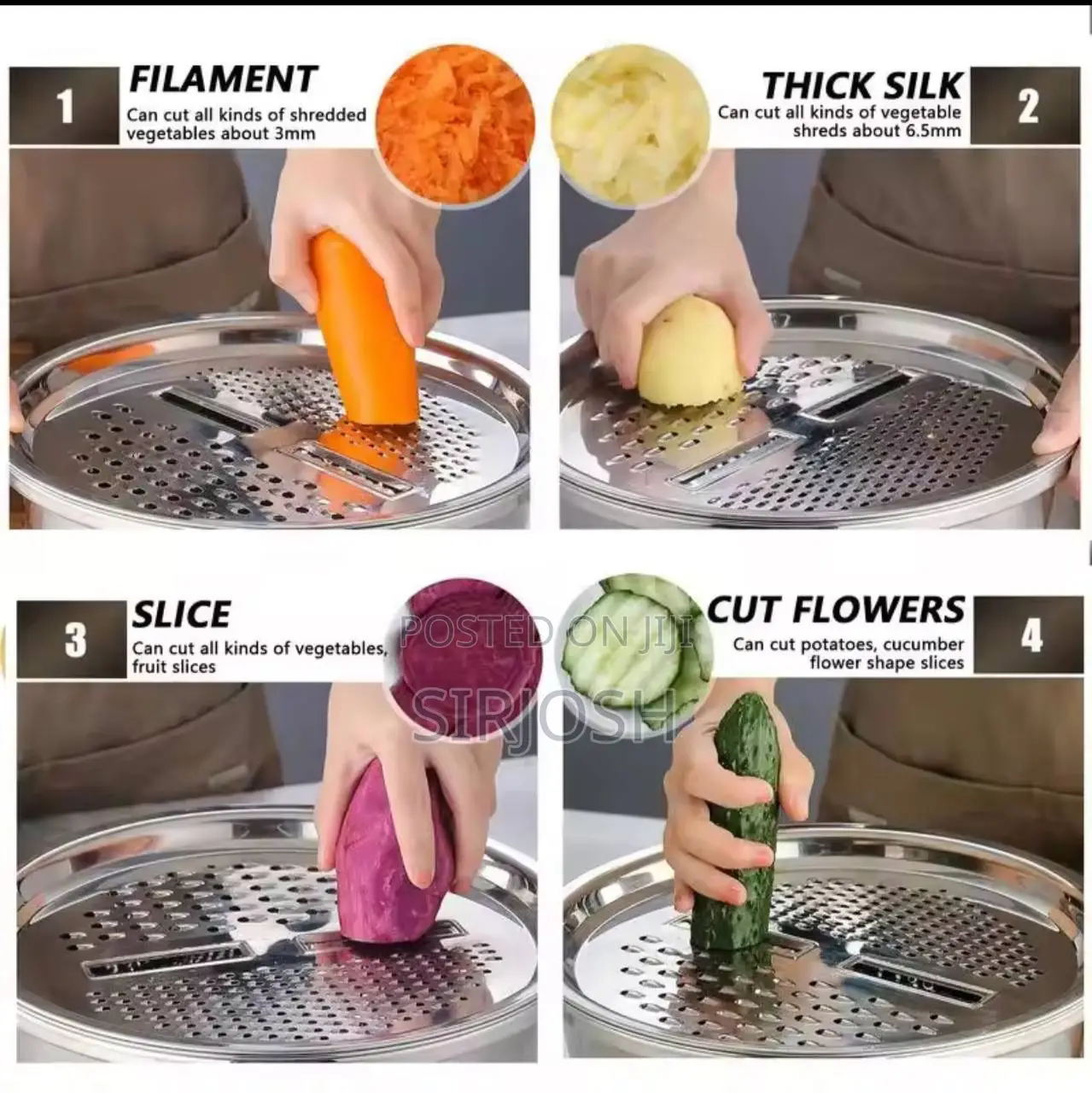3in1 Multifunctional Kitchen Grater With Stainless Steel