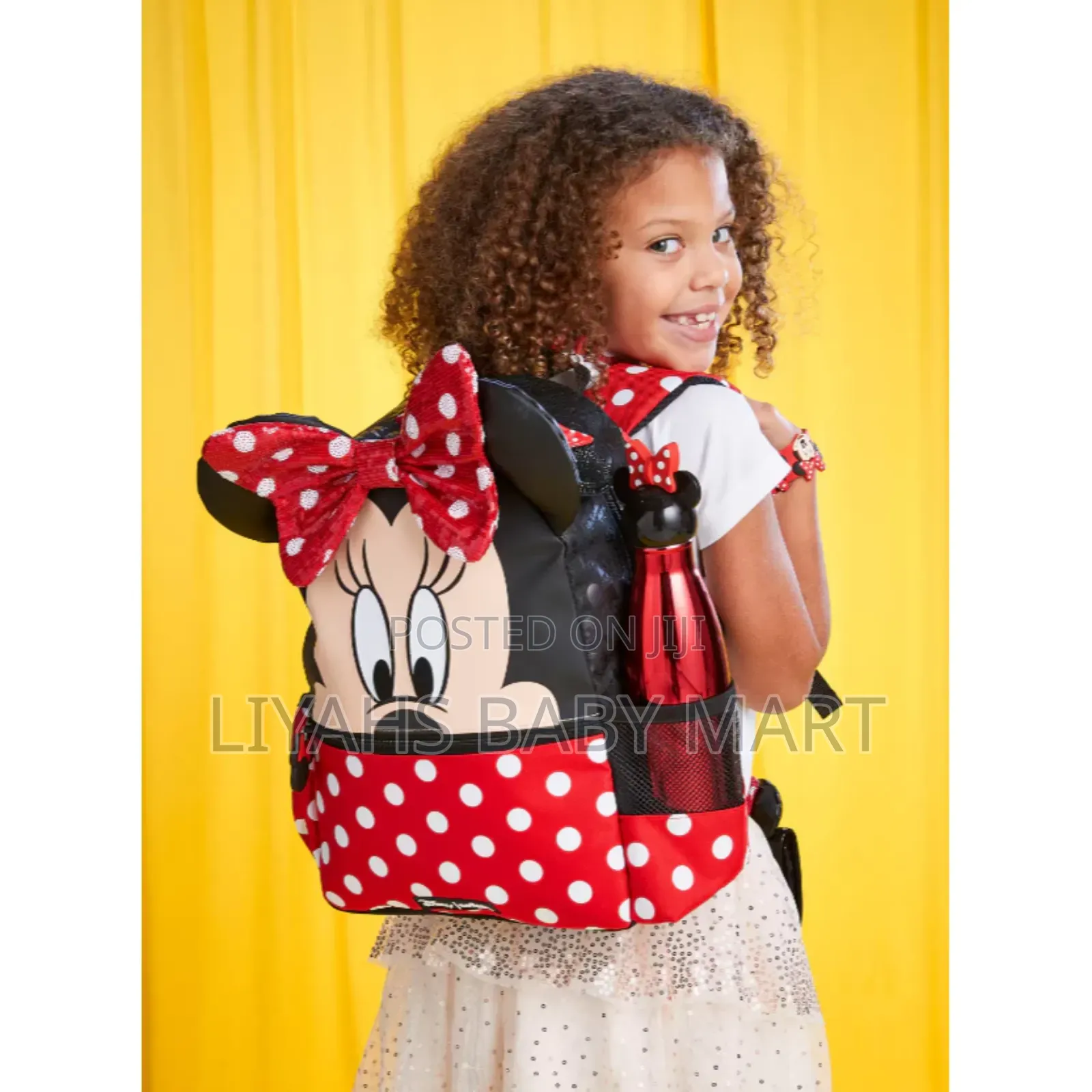 Smiggle Minnie Mouse Junior Character Hoodie Backpack – Red