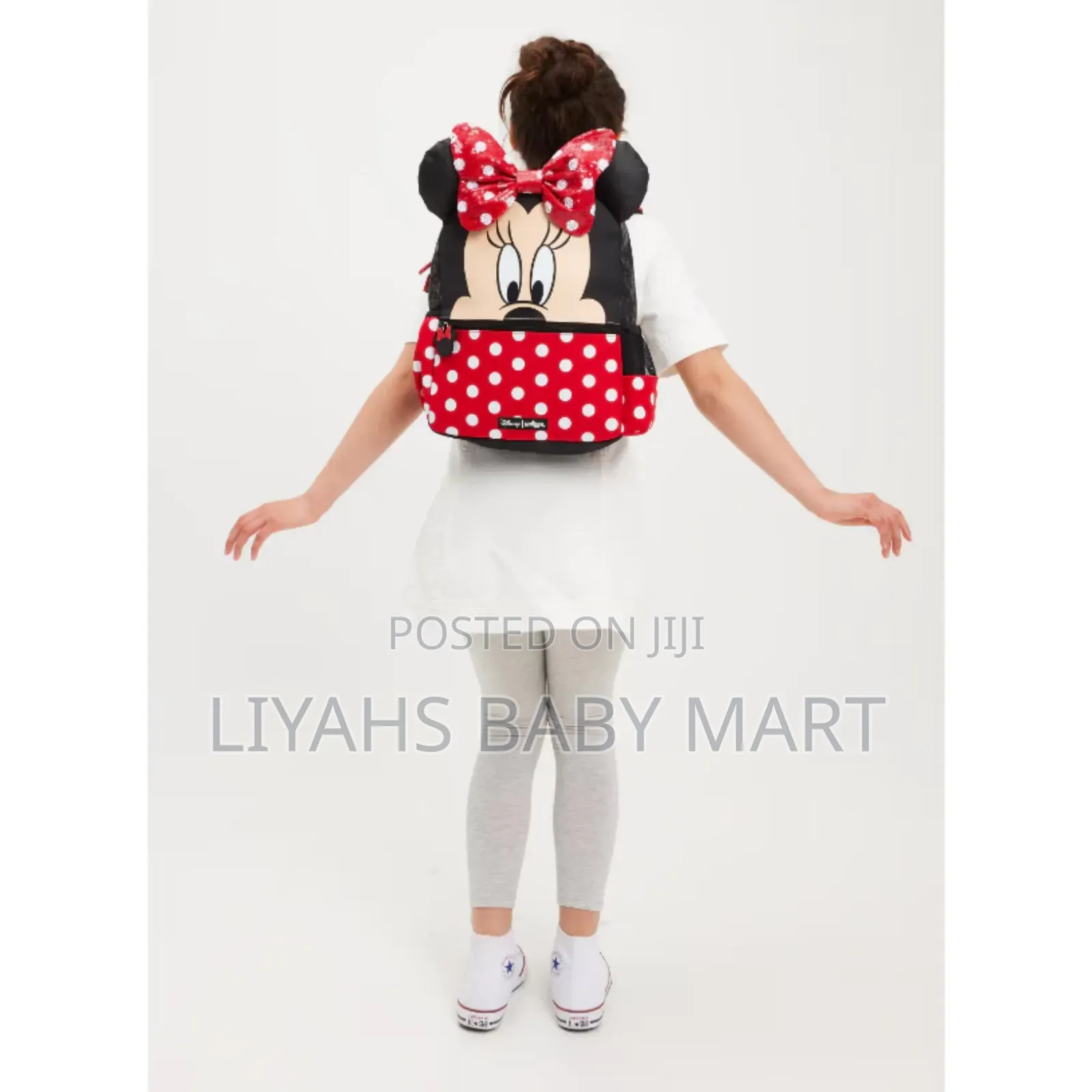 Smiggle Minnie Mouse Junior Character Hoodie Backpack – Red