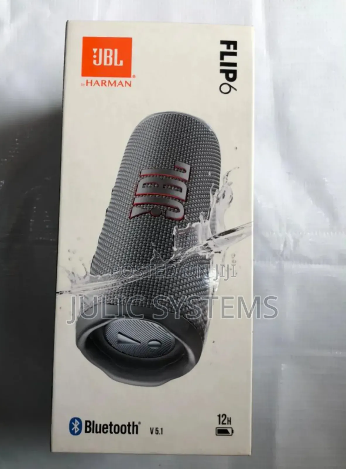 JBL Flip 6 Portable Waterproof Bluetooth Speaker (Black)