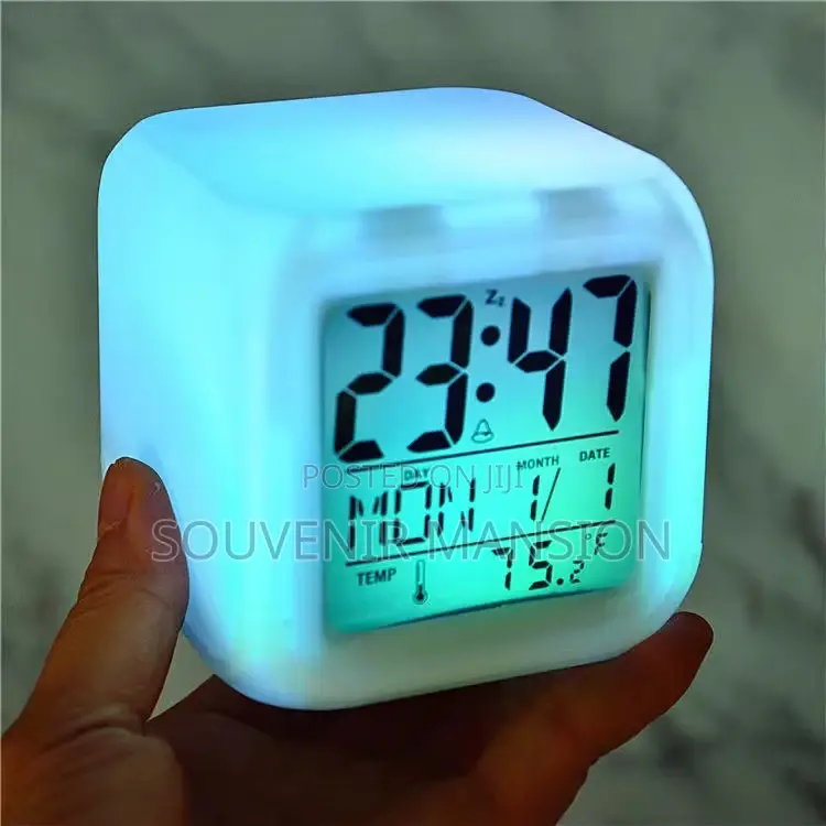 Multifunctional 7 Colour Changing Led Digital Alarm Clock
