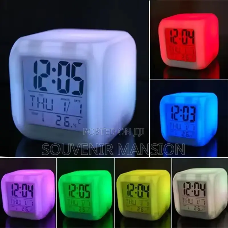 Multifunctional 7 Colour Changing Led Digital Alarm Clock