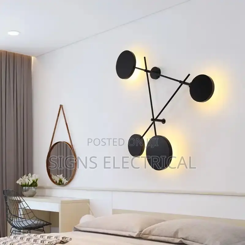 Modern Industry Round Wall Lamps Bedroom Bedside Lamp