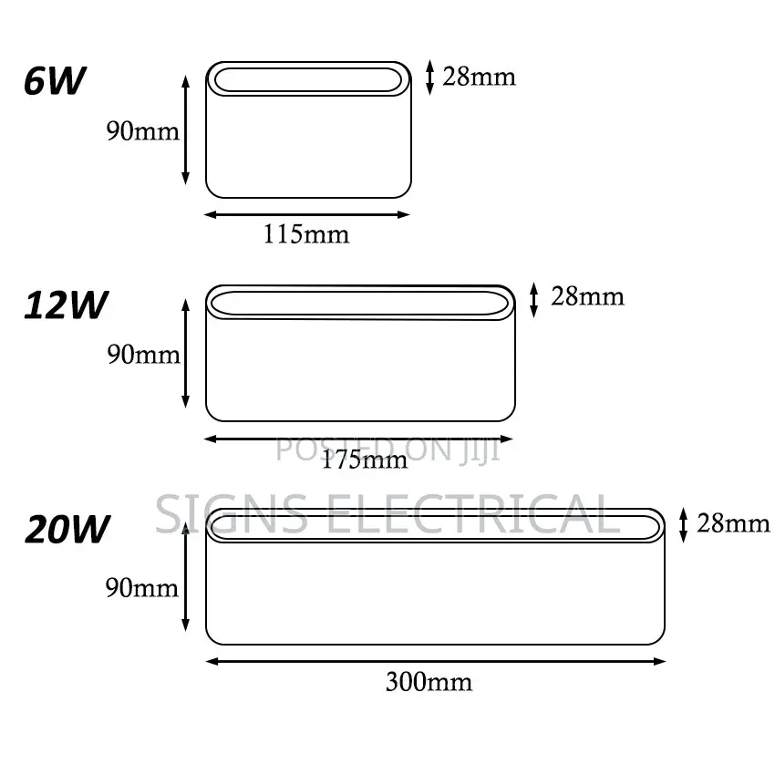 LED Outdoor Waterproof IP65 Wall Light