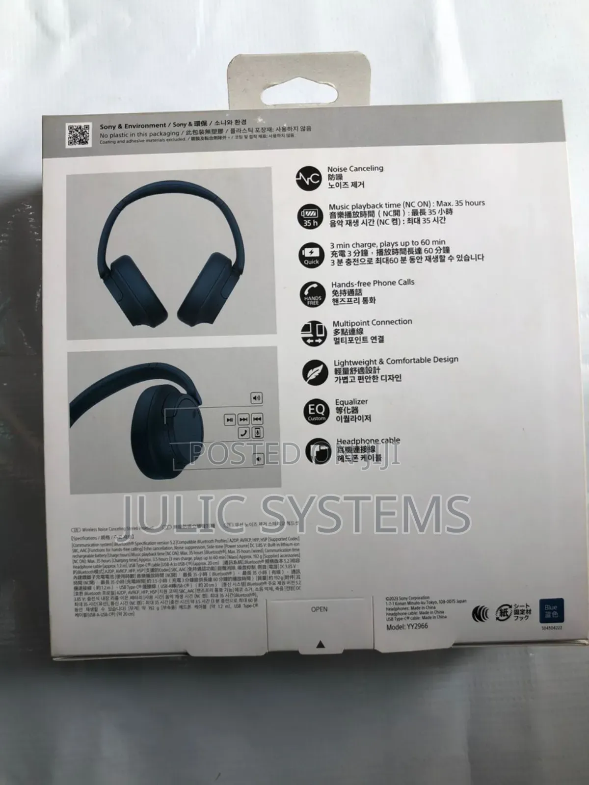 Sony Wh-Ch720n Wireless Noise-Canceling Headphones-Black