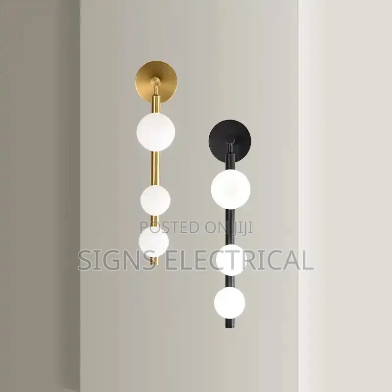 White Glass Ball Wall Lights