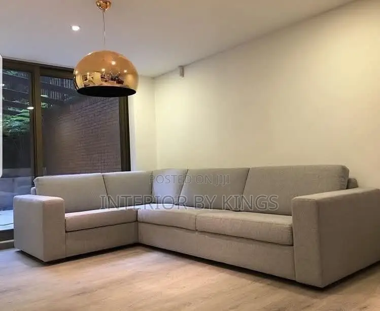 U-Shaped Fabric Sofa Can Be Made in Colors of Your Choice