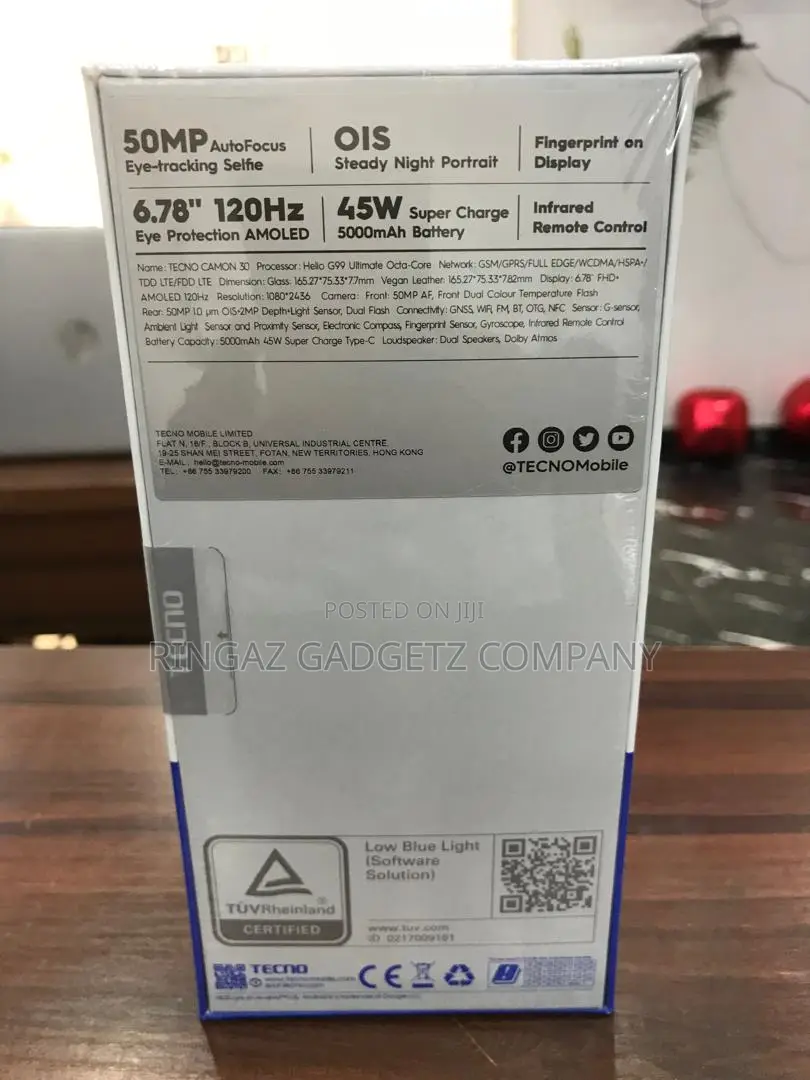 New Tecno Camon 30 256 GB Black