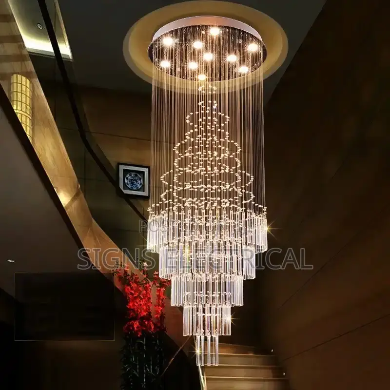 Led Crystal Chandelier Light Fixture Modern Lamp