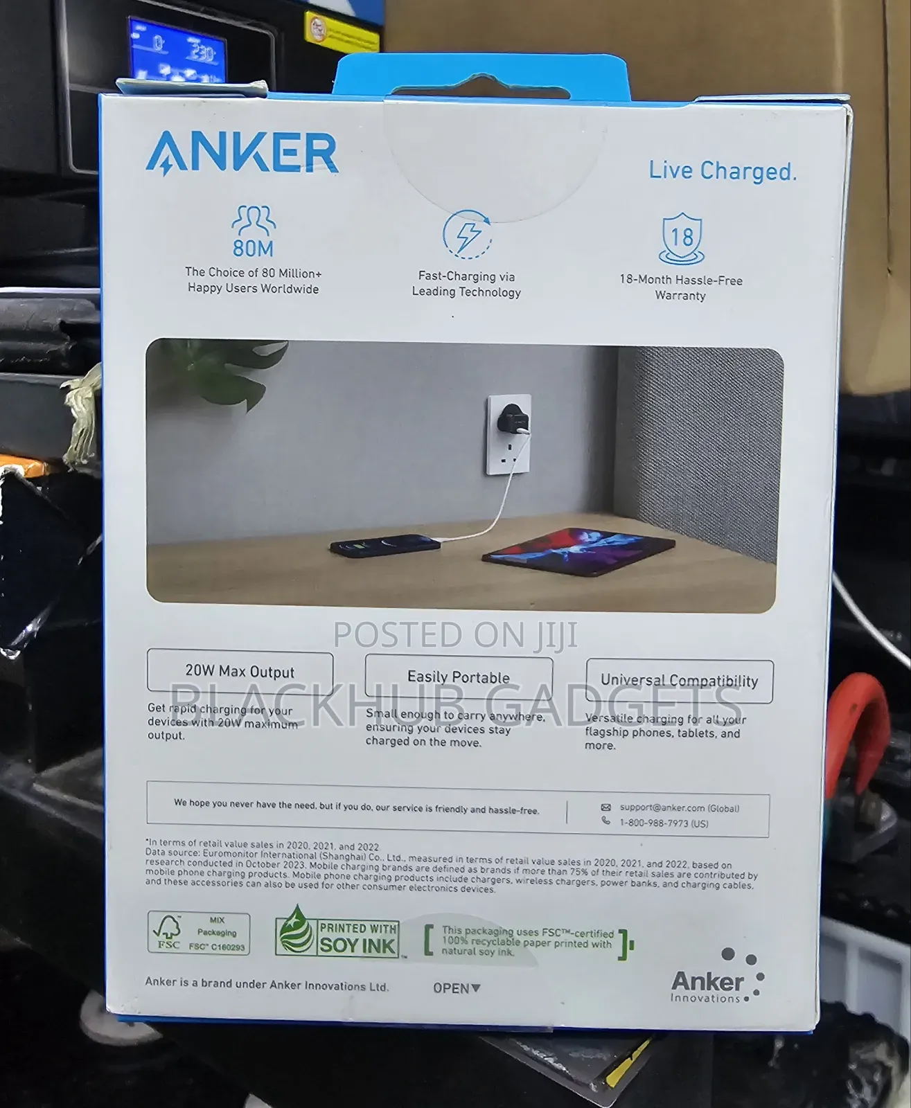 Anker Charger 20w Fast Charger Head