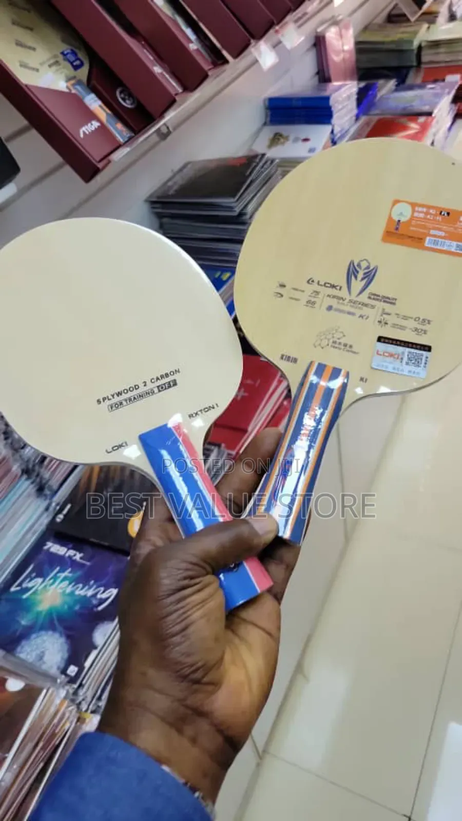 Original and Professional Tennis Bat and Rubber