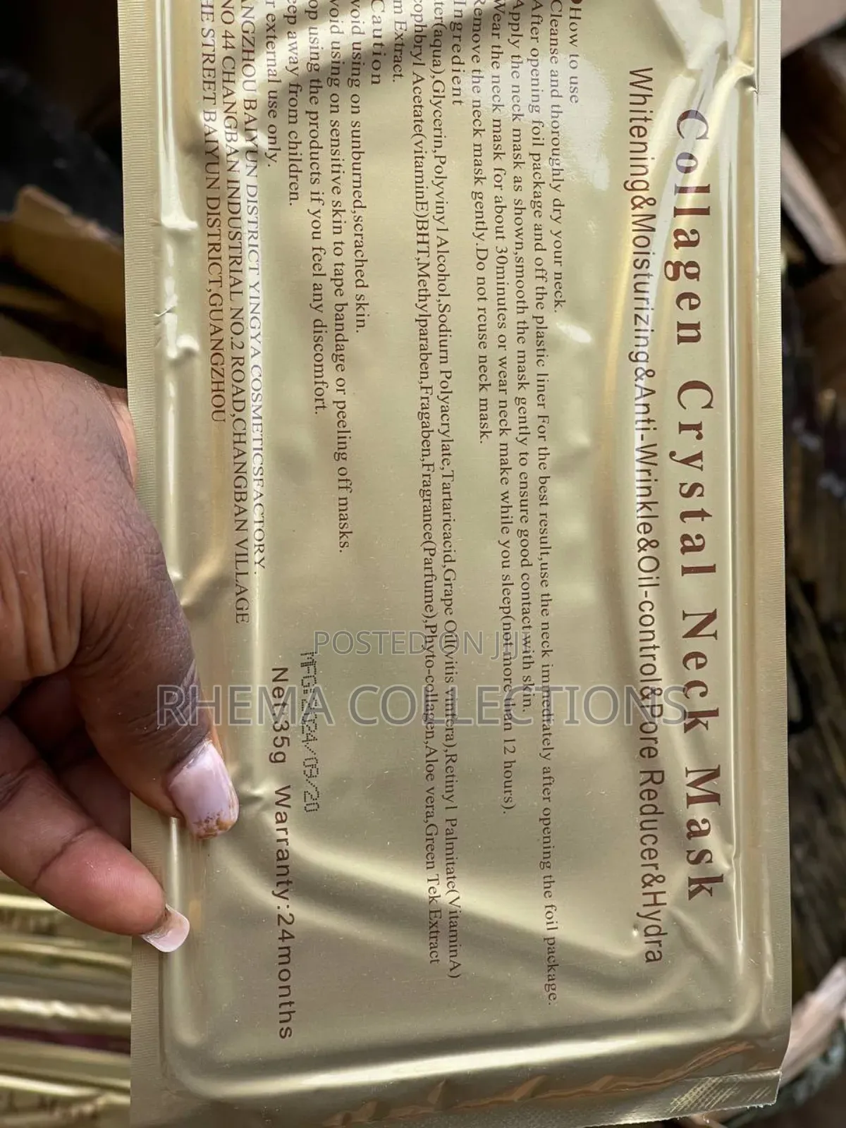  Gold Collagen Crystal Neck Mask