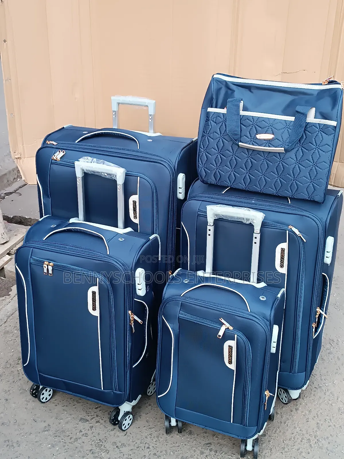 Fine Design Set of 5 Swiss Polo Travelling Luggage Boxes