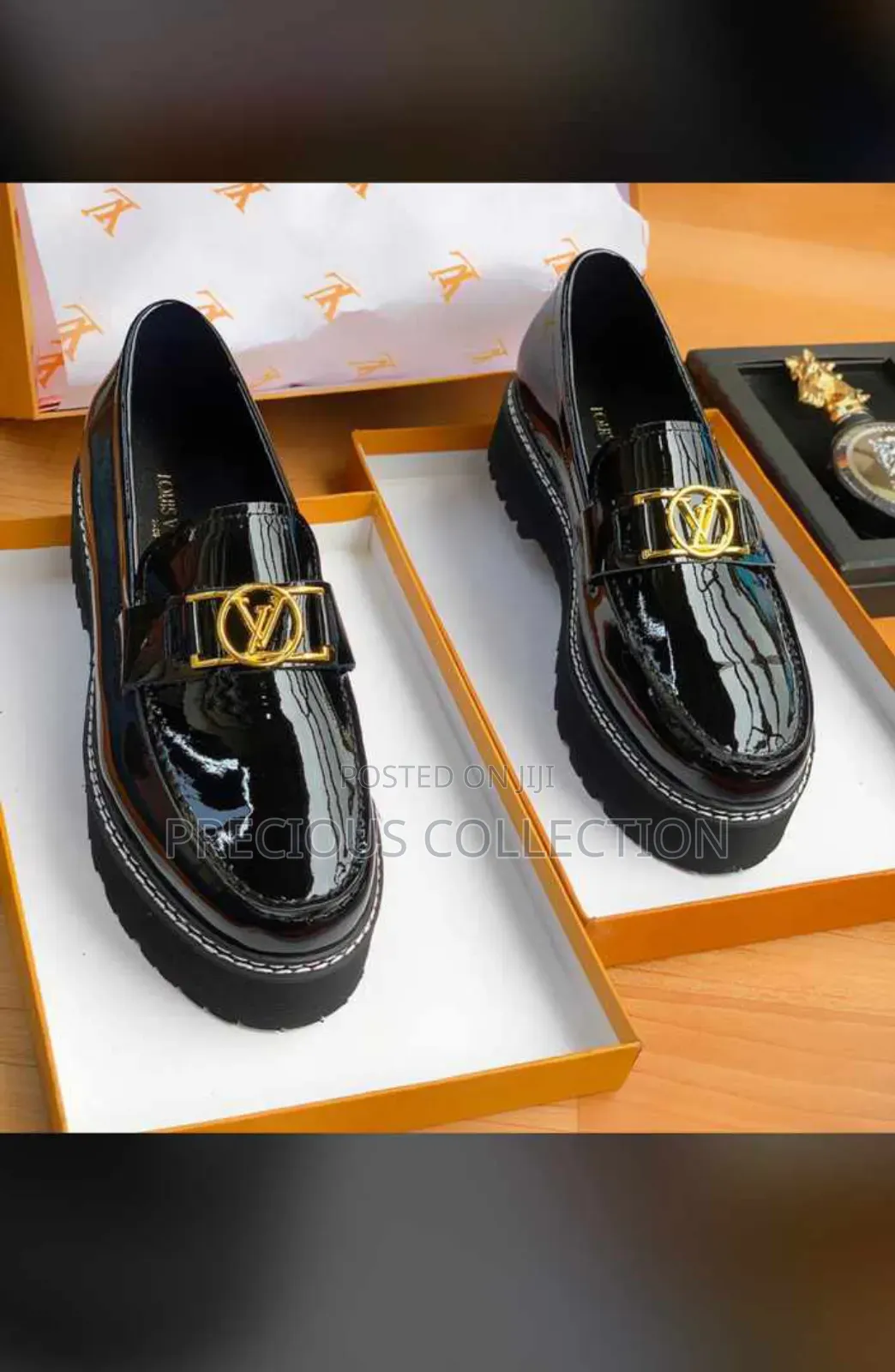 Louis Vuitton Glossy Leather Top Quality Shoe for Men