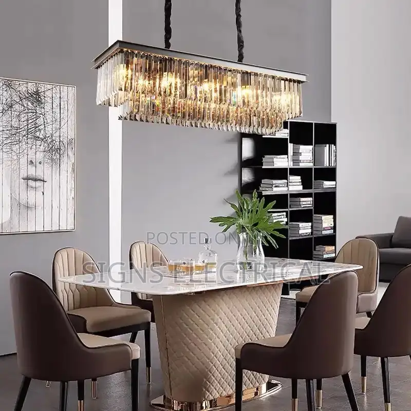 LED Crystal Chandelier American Living Dining Room Villa