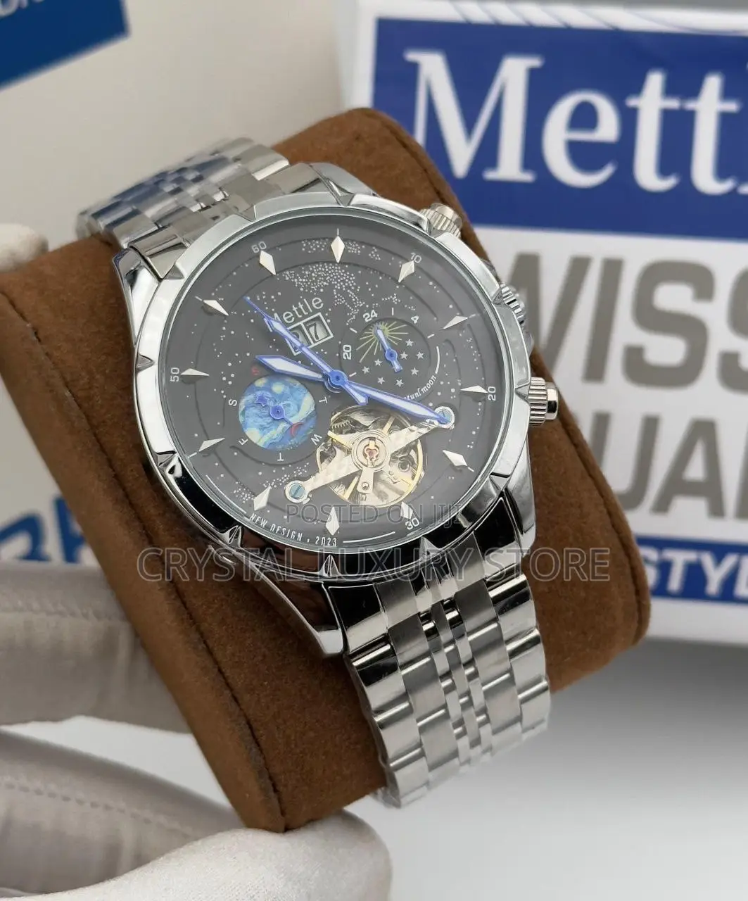 Mettle Quality Luxury Men Chain Strap Wristwatch