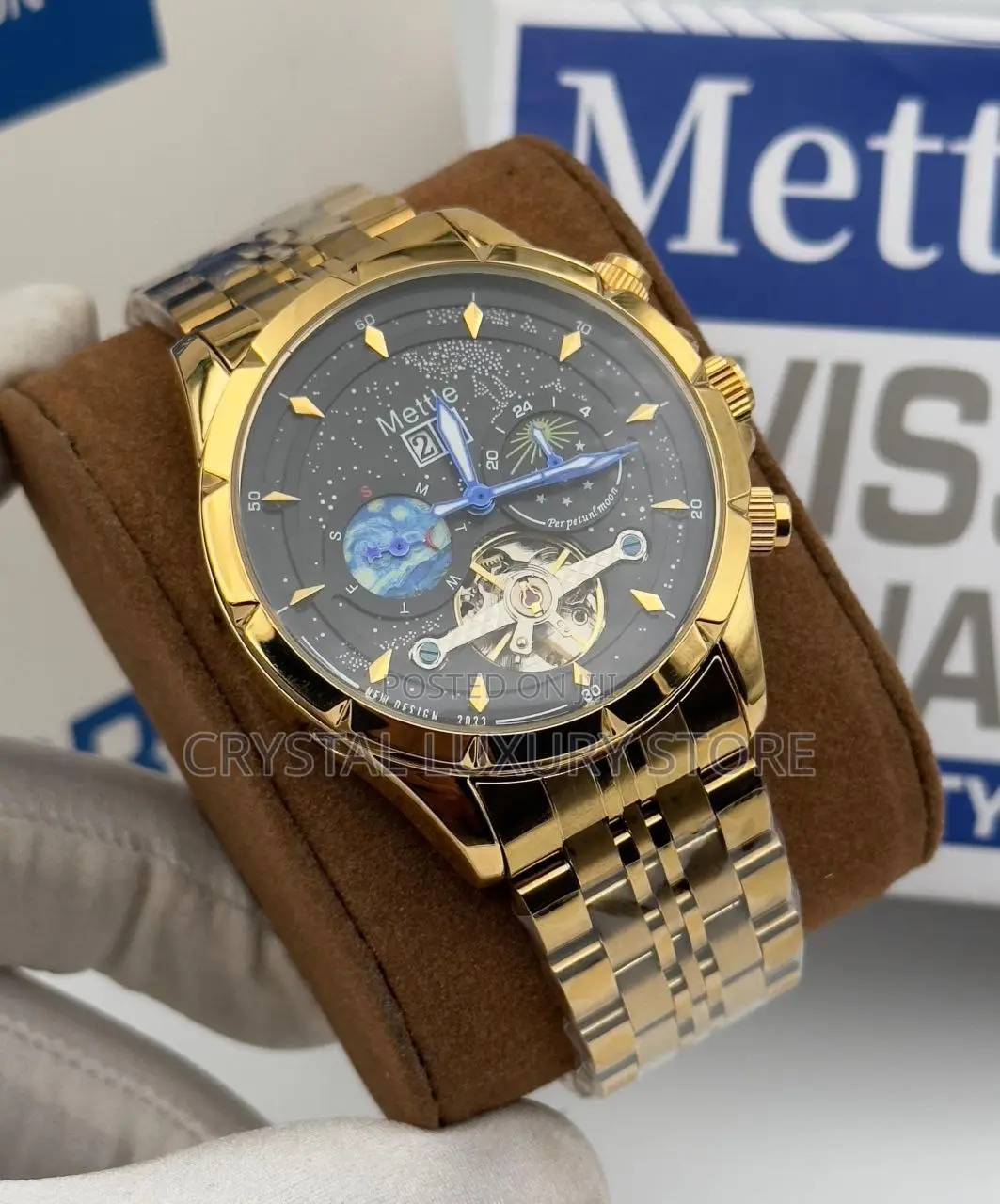 Mettle Quality Luxury Men Chain Strap Wristwatch