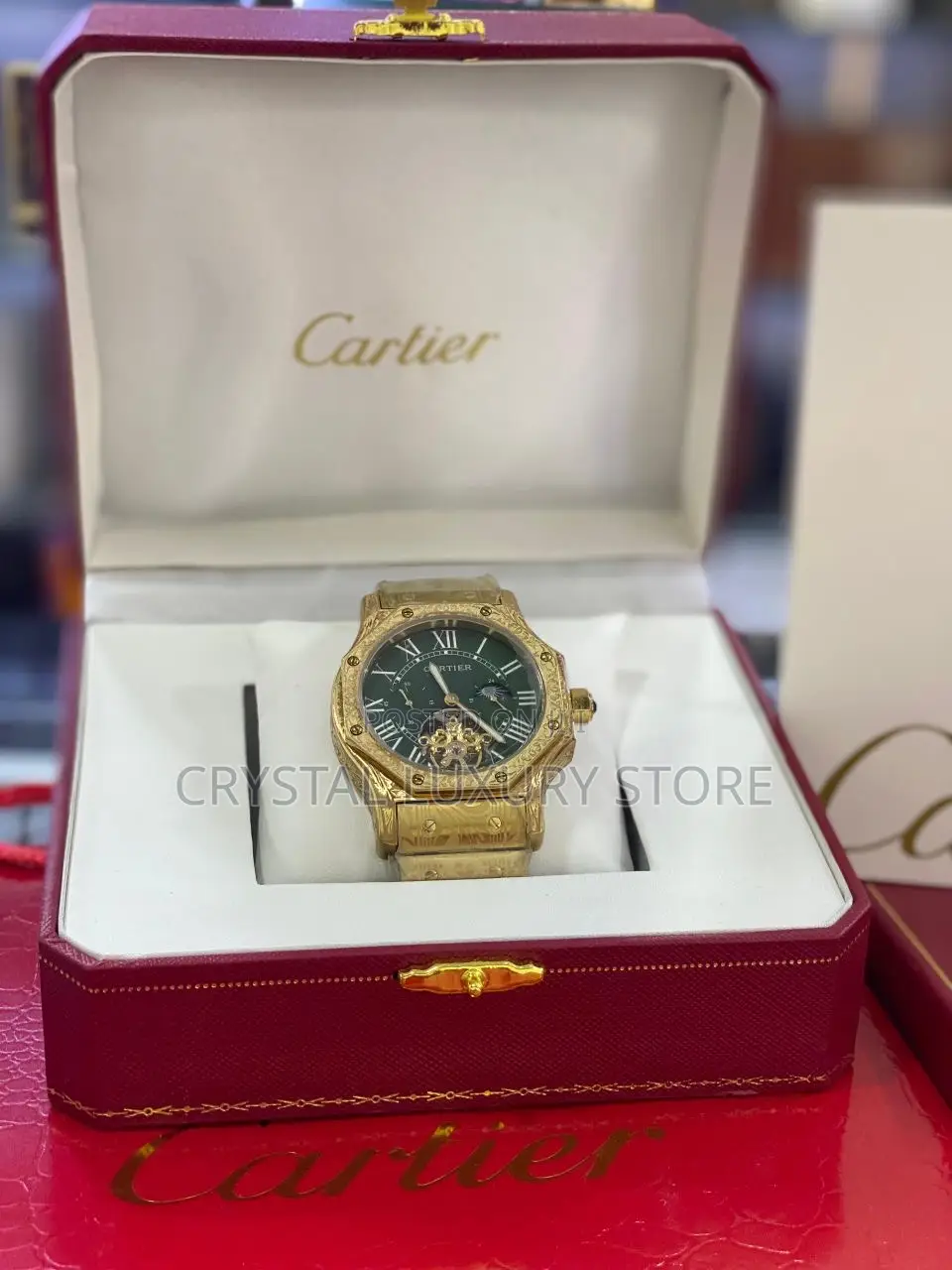 Cartier Quality Luxury Men Chain Strap Wristwatch