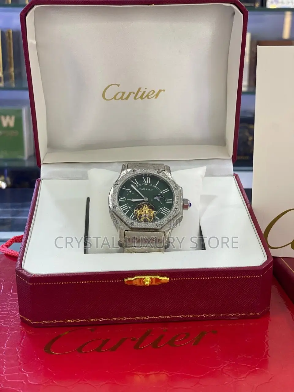 Cartier Quality Luxury Men Chain Strap Wristwatch