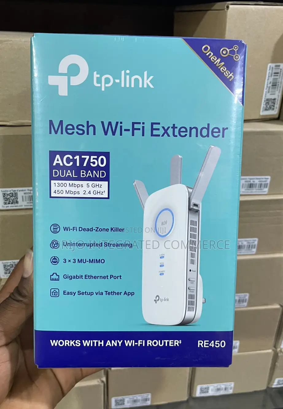 Pt-Link Onemesh Mesh Wi-Fi Extender Ac1750 Dual Band Re450