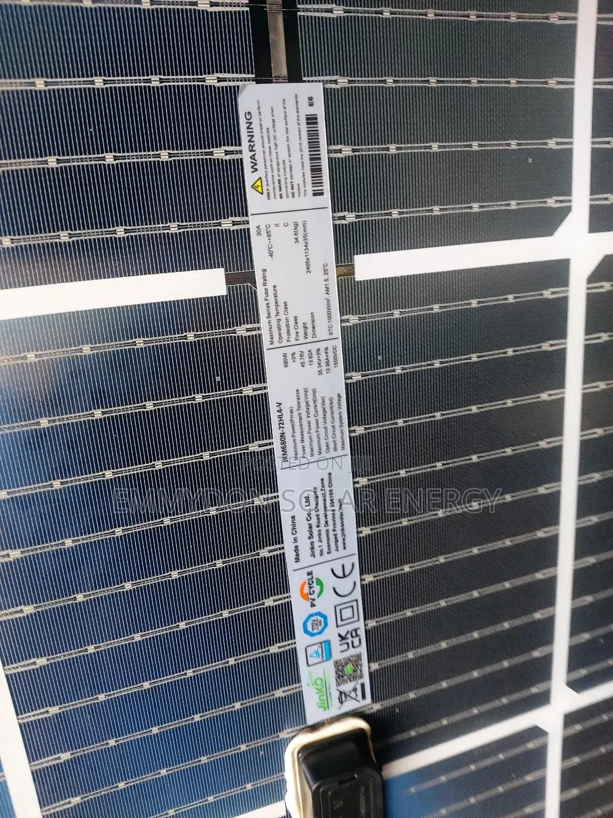Jinko 600watt Solar Mono Panel