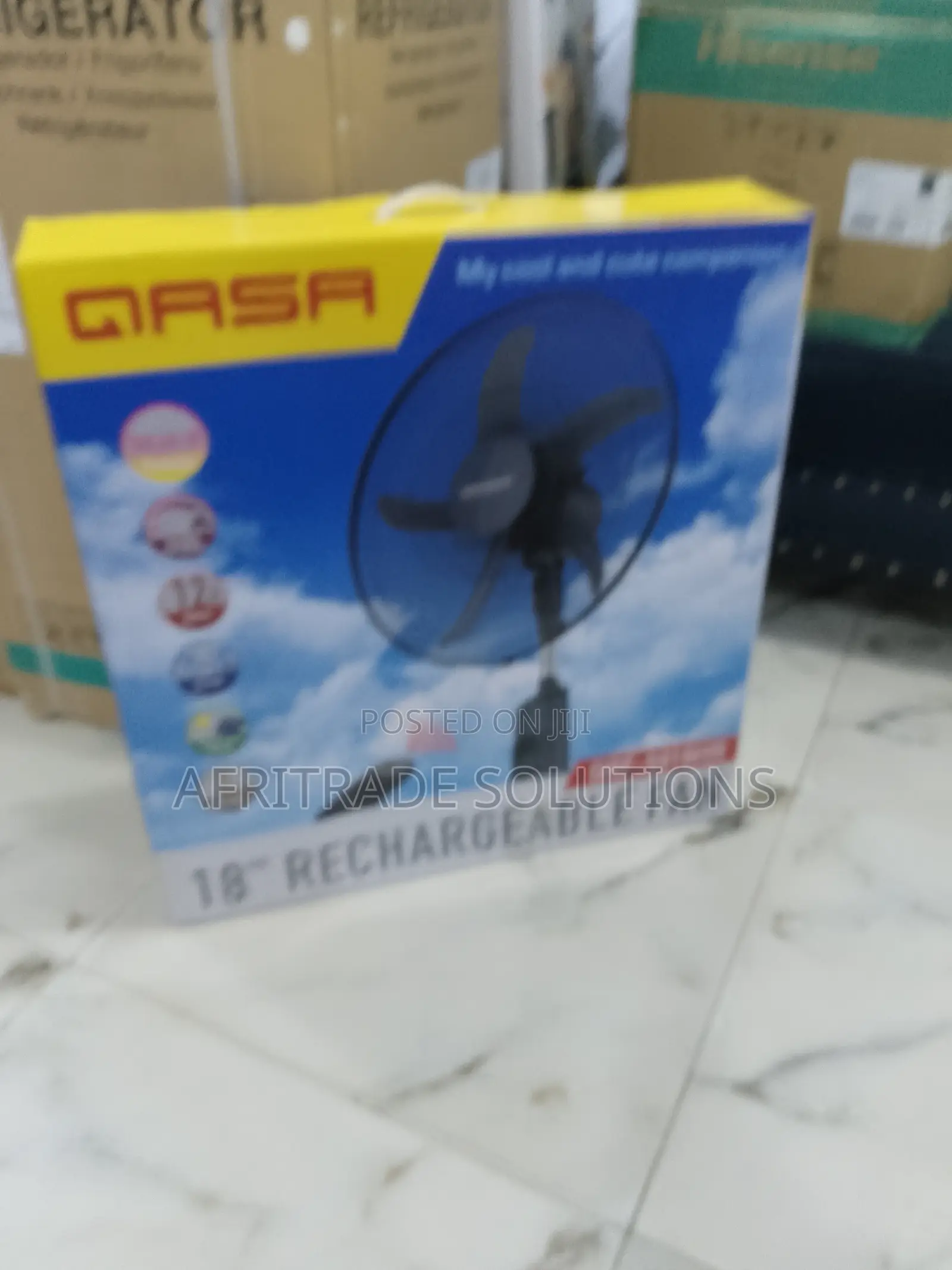 Portable Qasa Fan Rechargable 18inches Fan