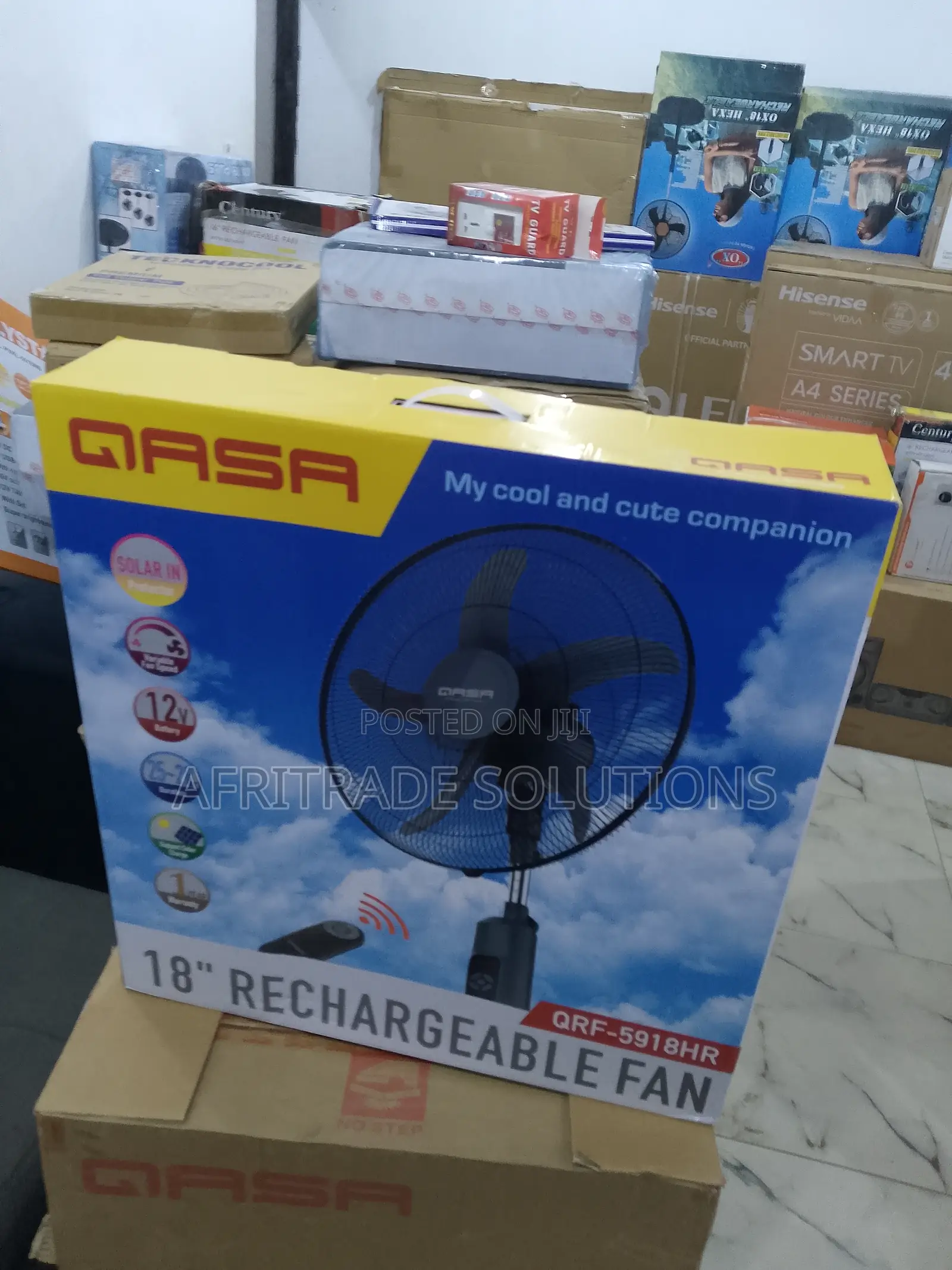 Top Qaulity Rechargable Fan 18inches Qasa