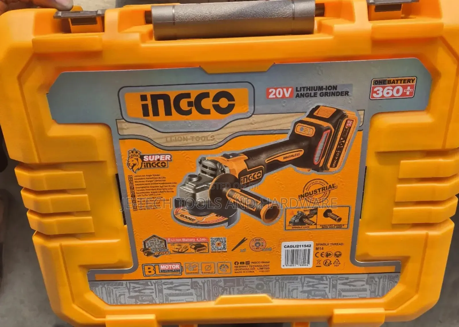 Ingco Lithium-ion Angle Grinder- 20v Cordless Angle Grinder