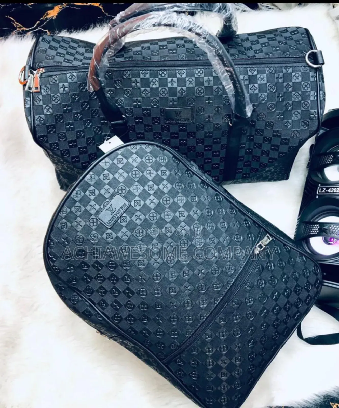 Leather Duffle Bag With Backpack