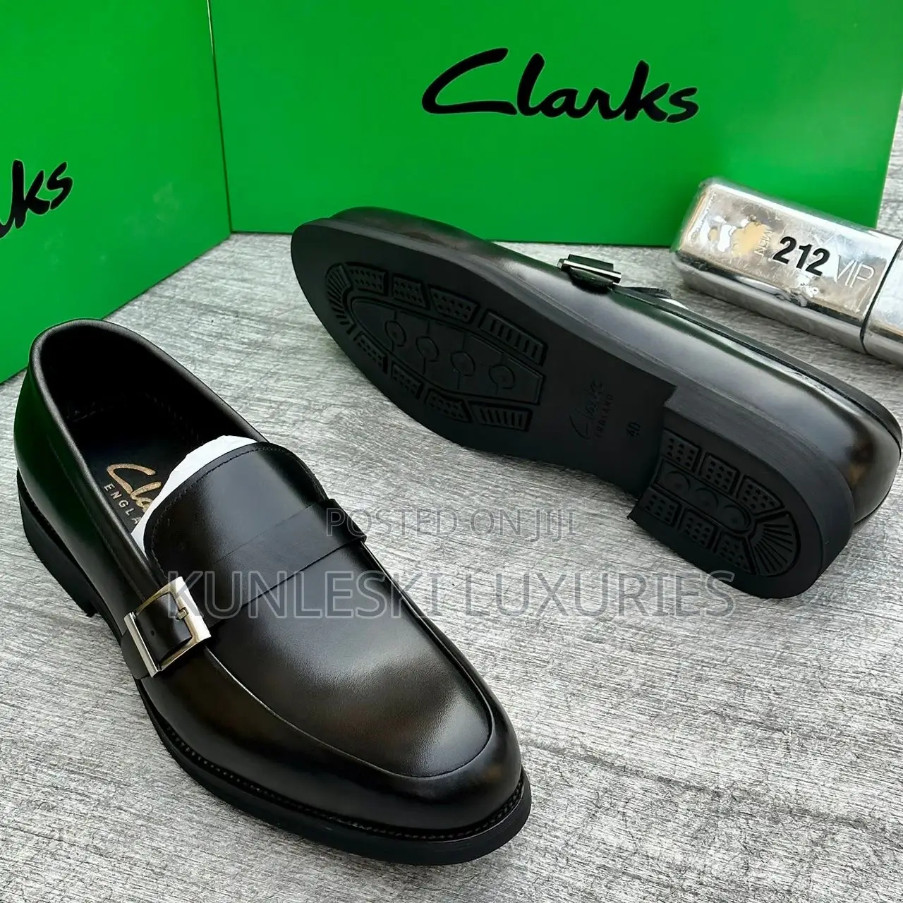 Original Men Clarks Shoes Black Brown