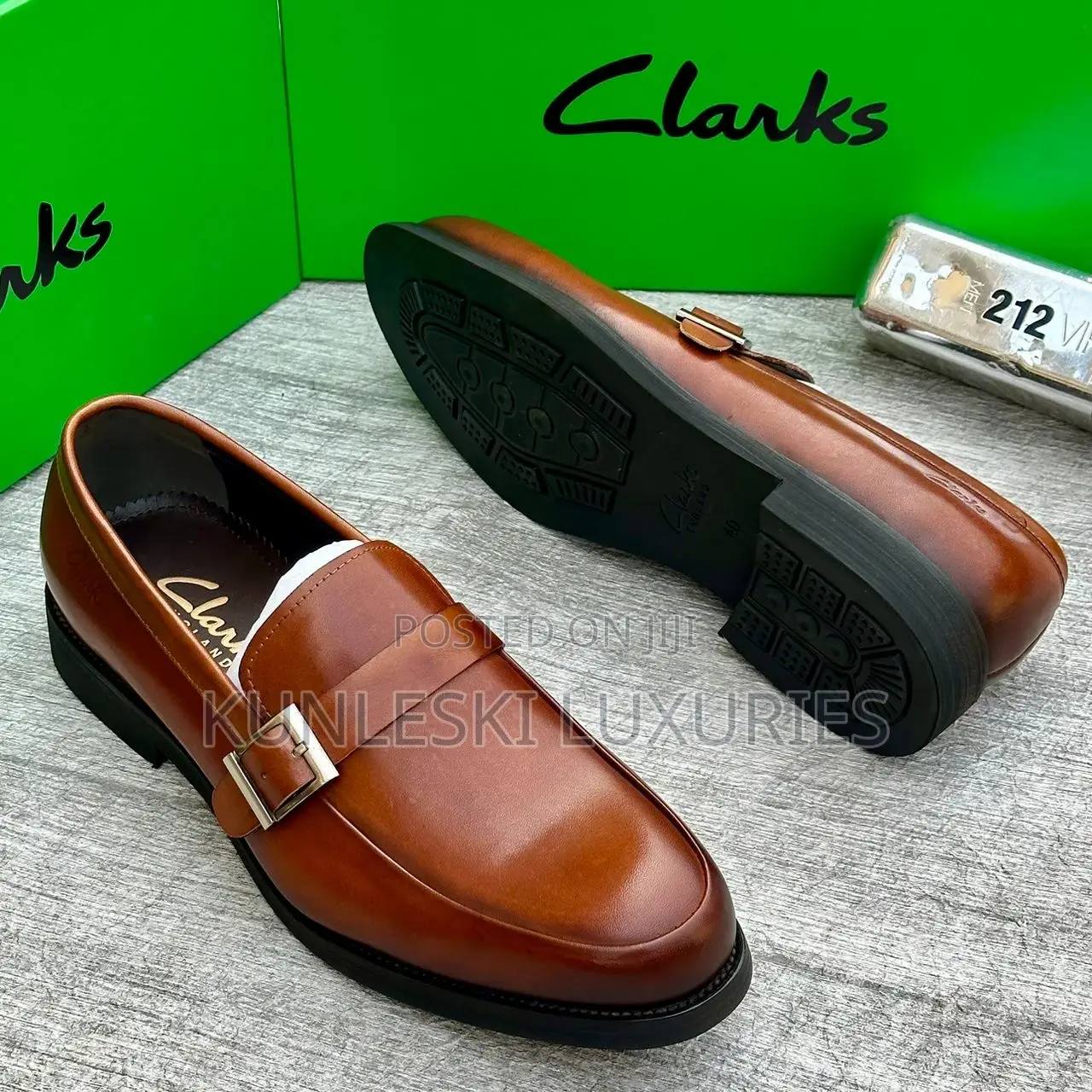 Original Men Clarks Shoes Black Brown