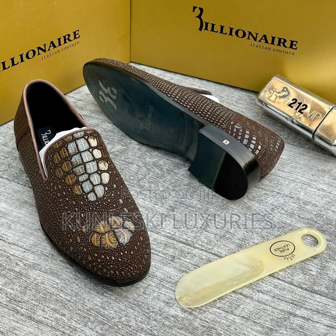 Billionaire Italian Leather Shoes for Men in 3 Colorways