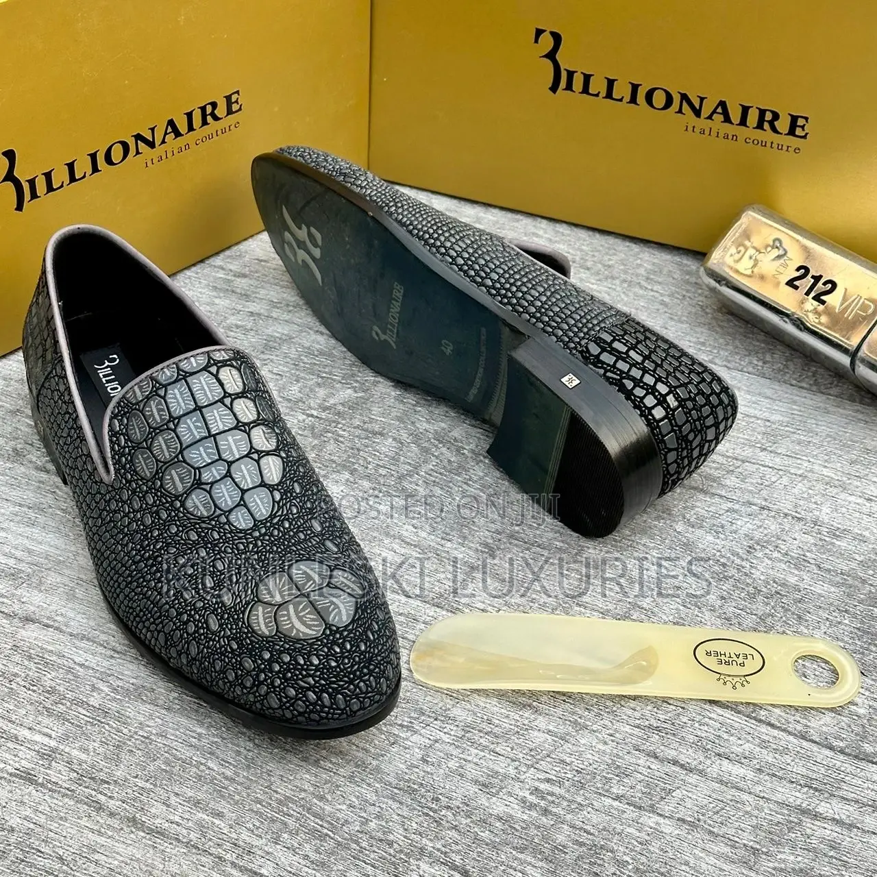 Billionaire Italian Leather Shoes for Men in 3 Colorways
