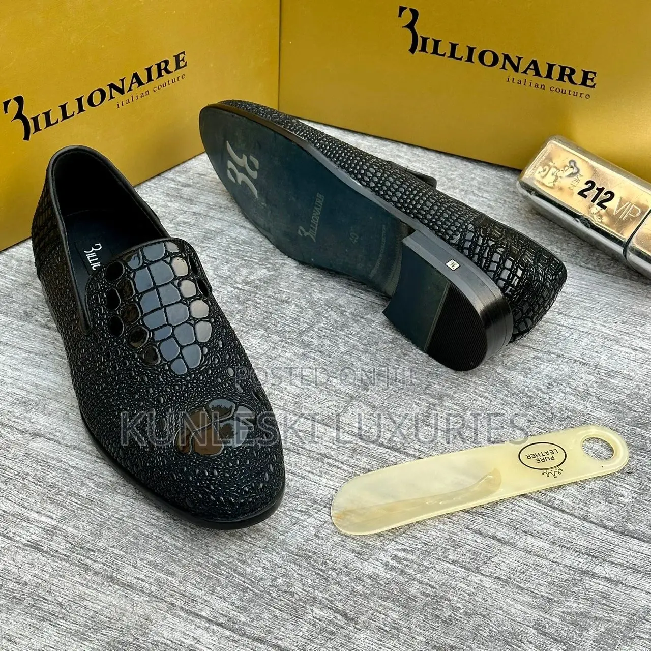 Billionaire Italian Leather Shoes for Men in 3 Colorways