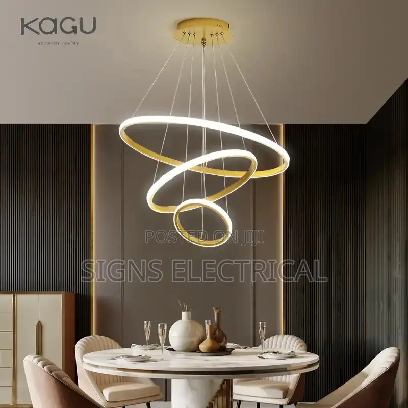 Pendant Lamp Led Rings Circle Ceiling Hanging Chandelier