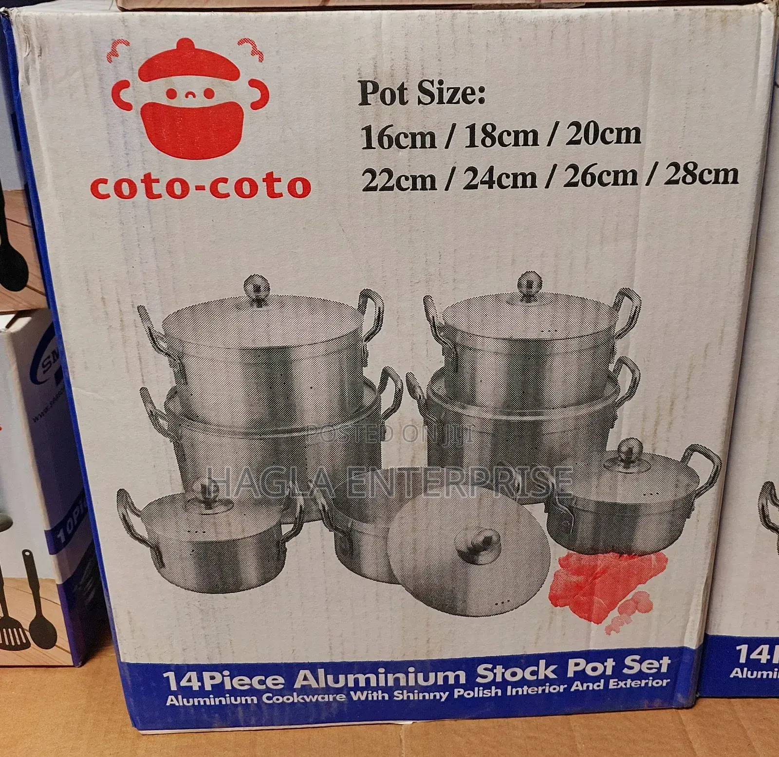 14 Pieces Aluminium Stock Pot Set