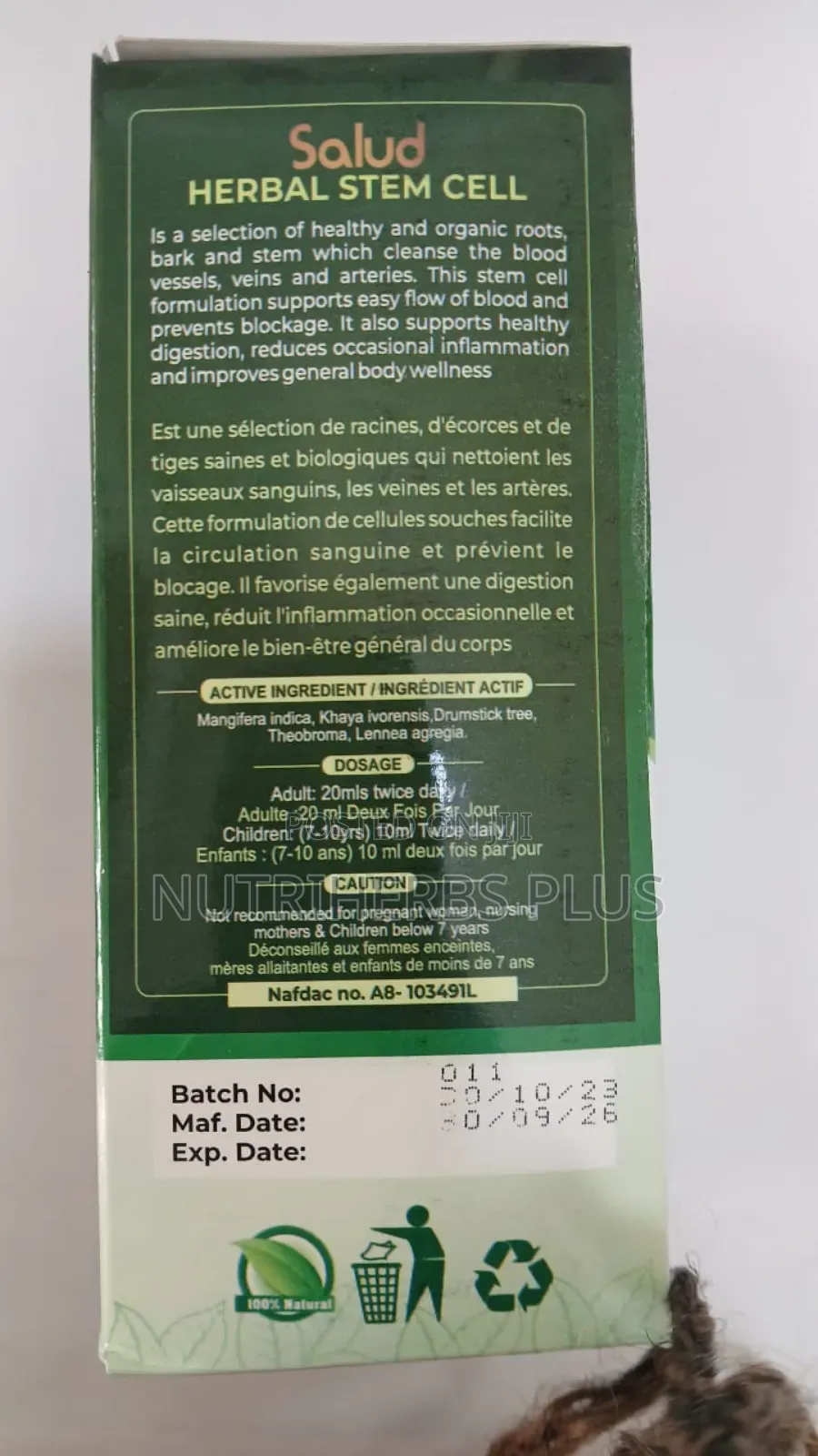 Salud Organic Stemcell Supplement Perfect for Treating Ulcer