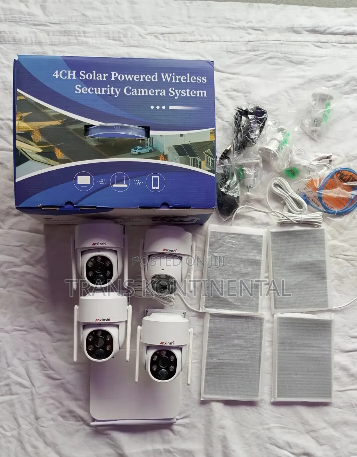 4ch Solar Powered Wireless Security PTZ Camera System (360°)