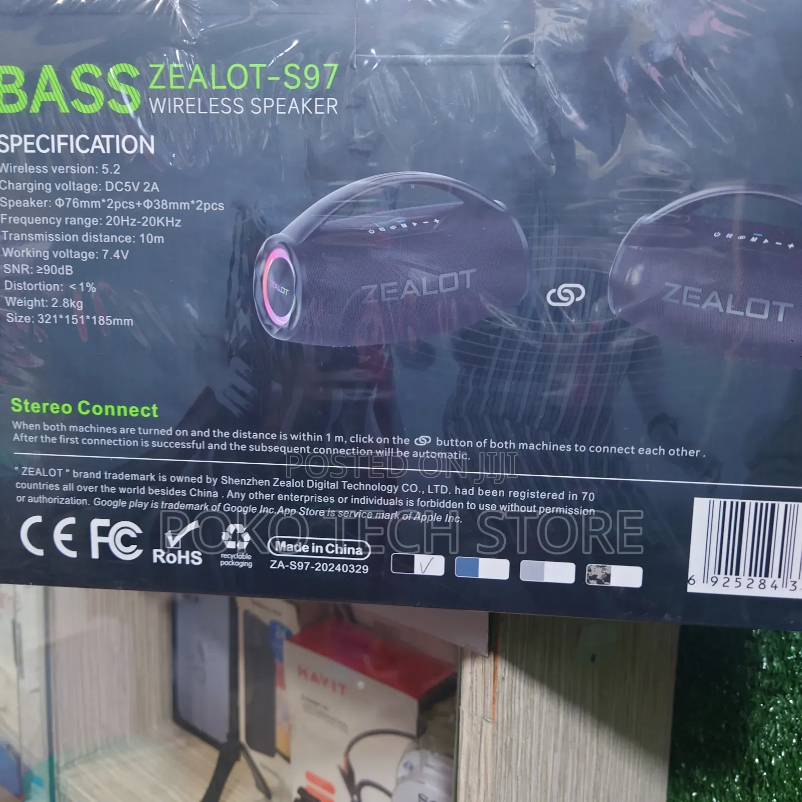 Zealot S97 Portable Bluetooth Speaker 5.2 - 80w