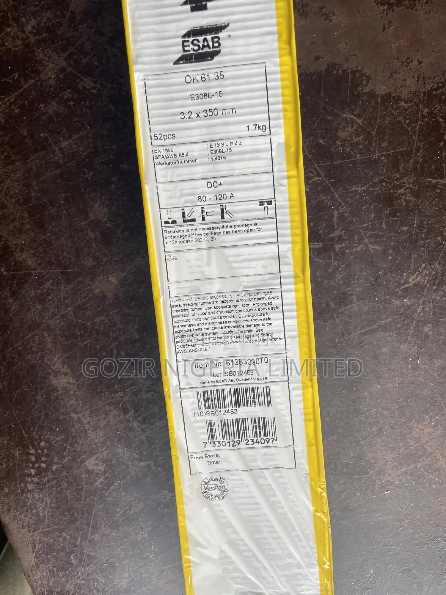 ESAB Vacpac Stainless Steel Electrode