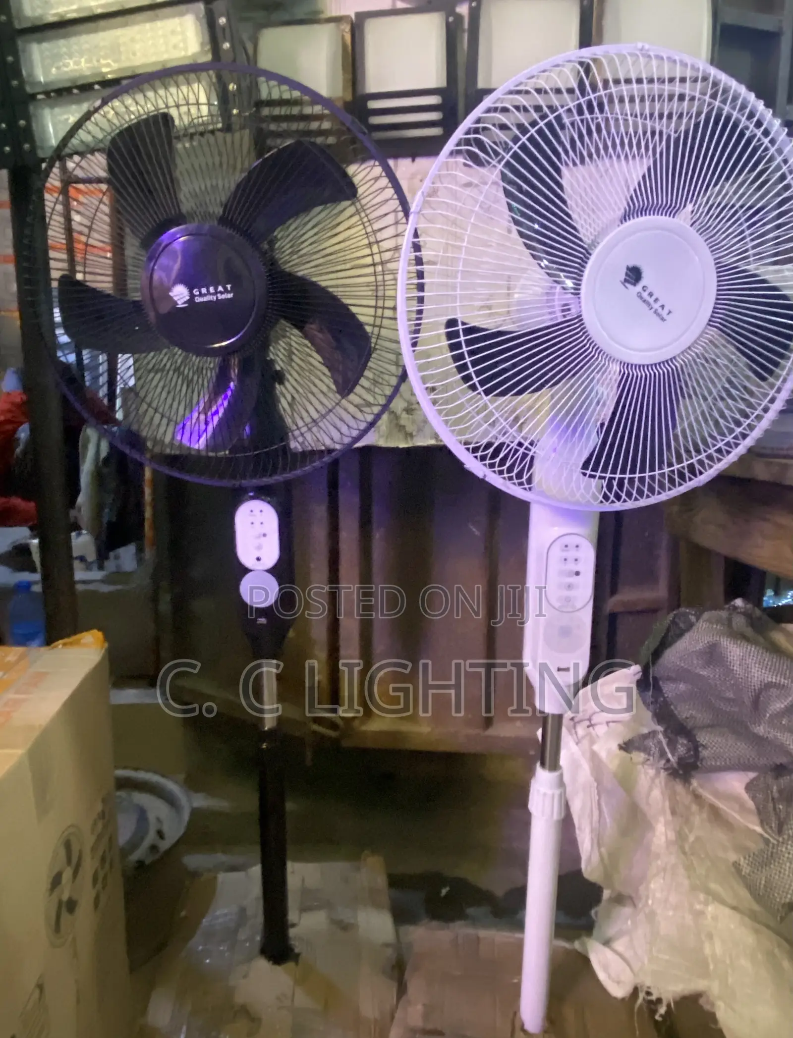 Rechargeable Solar And Electricity Standing Fan 16 Inches