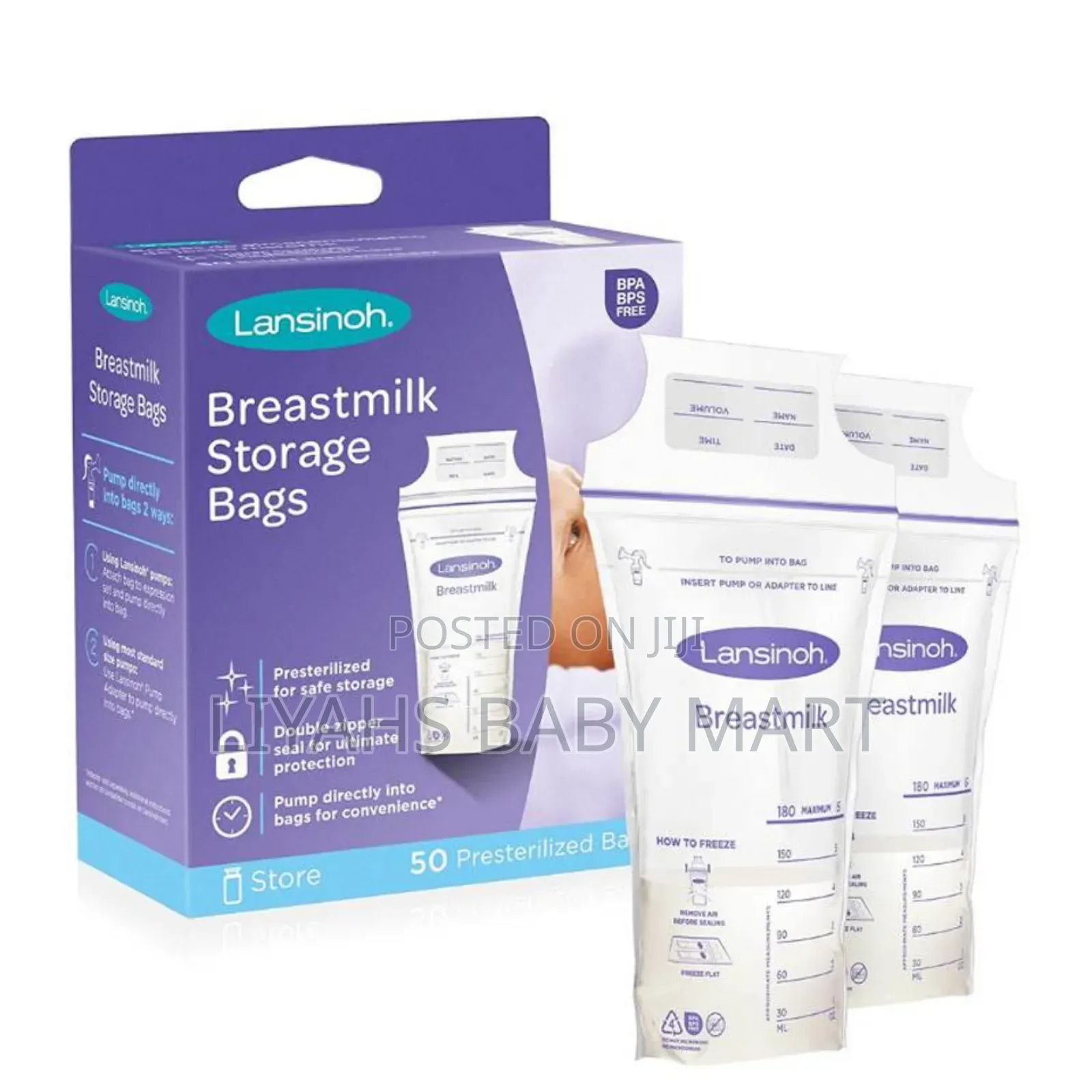 Lansinoh Milk Storage Bags - 50pk