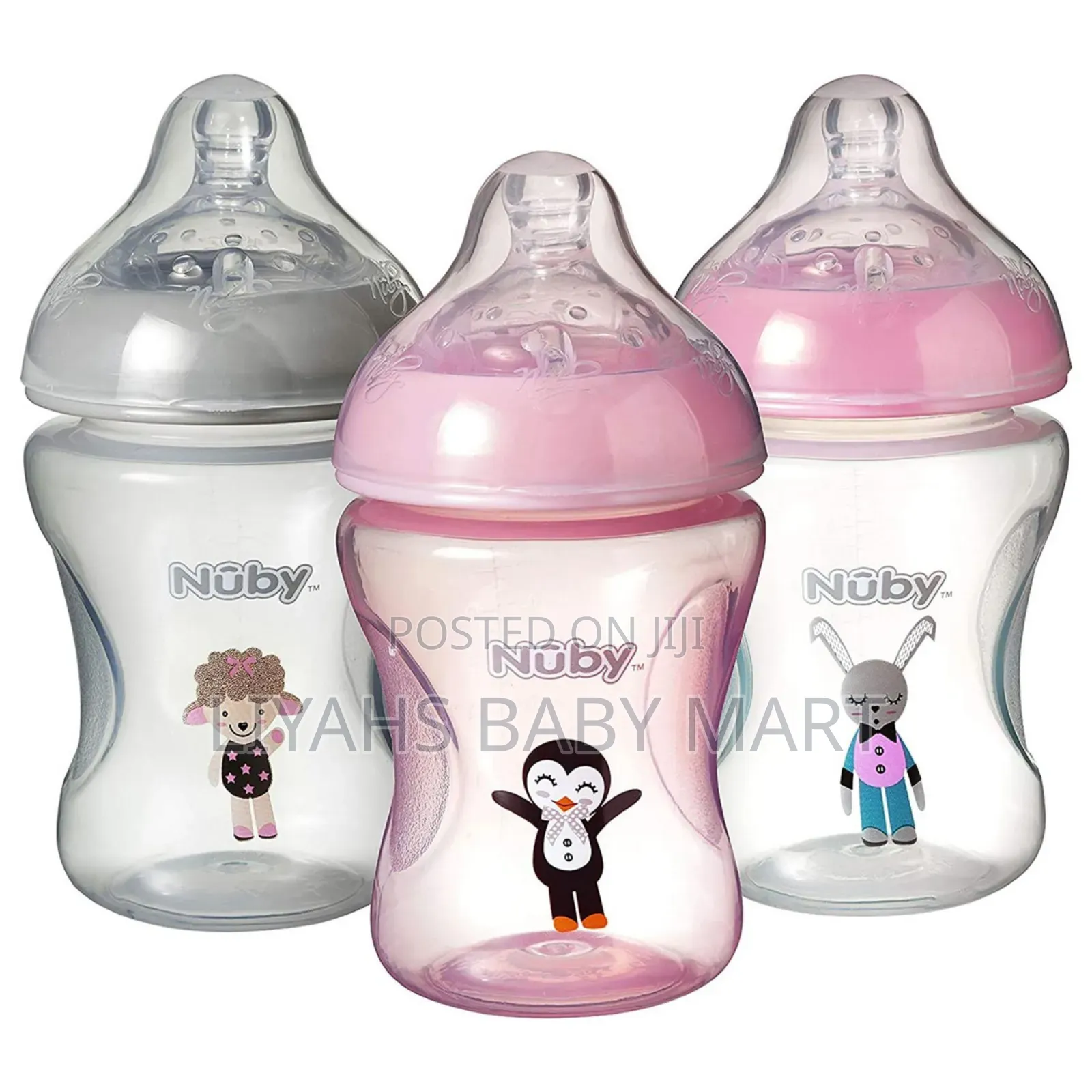 Nuby I Combat Colic 240ml Baby Feeding Bottles 3-Pack