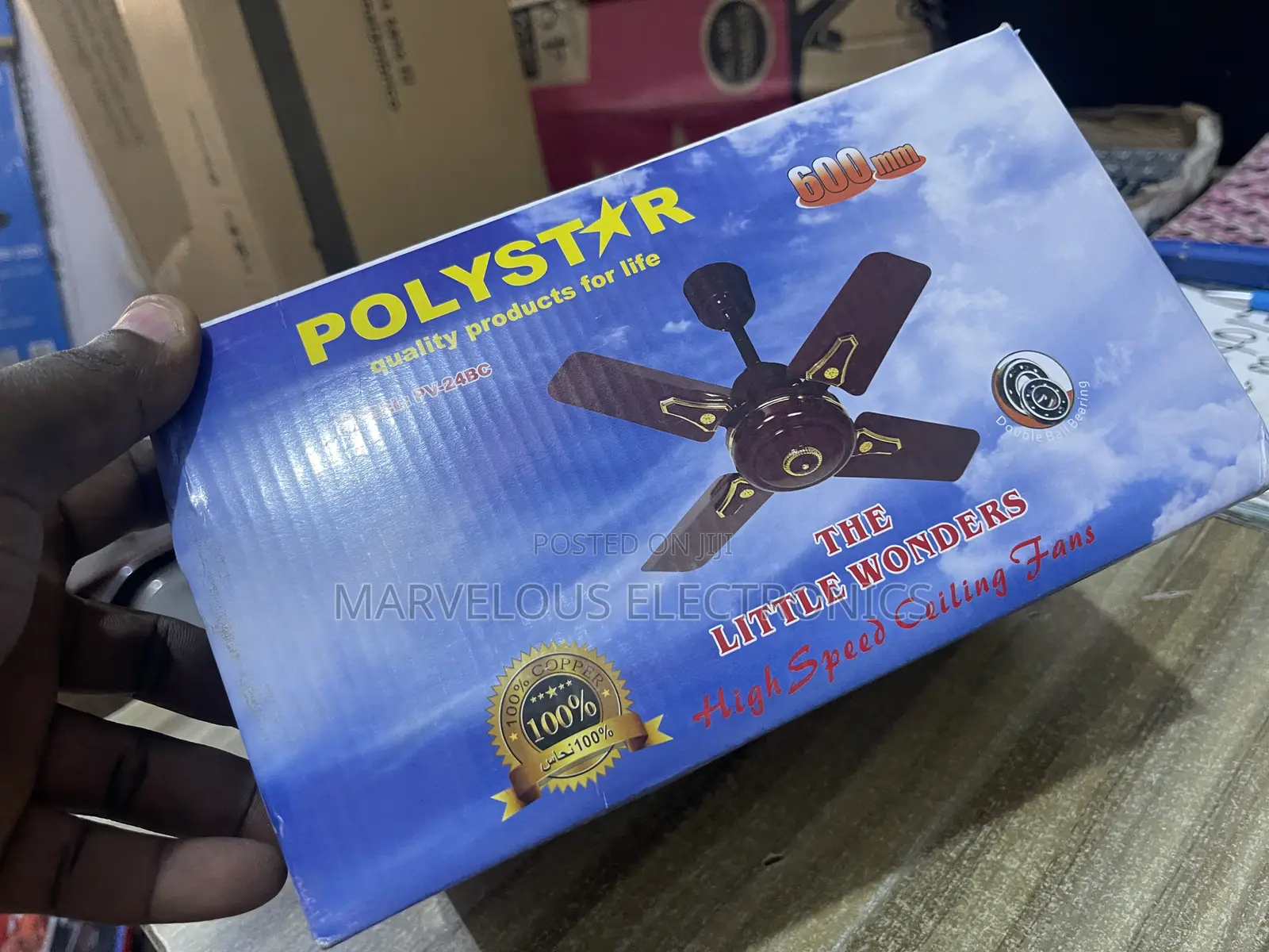 Brand New Polystar Short Blade Celling Fan With 100% Coper