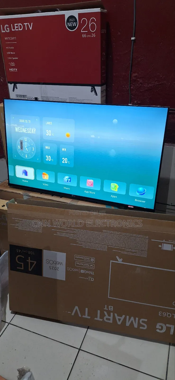 2025made Lg 45"Inch Smart Tv Netflix Youtube Bluetooth App