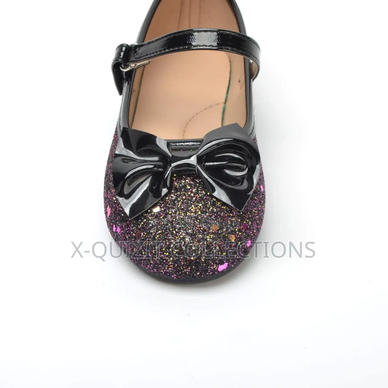 Black Glittery Flat Shoe (28-32)