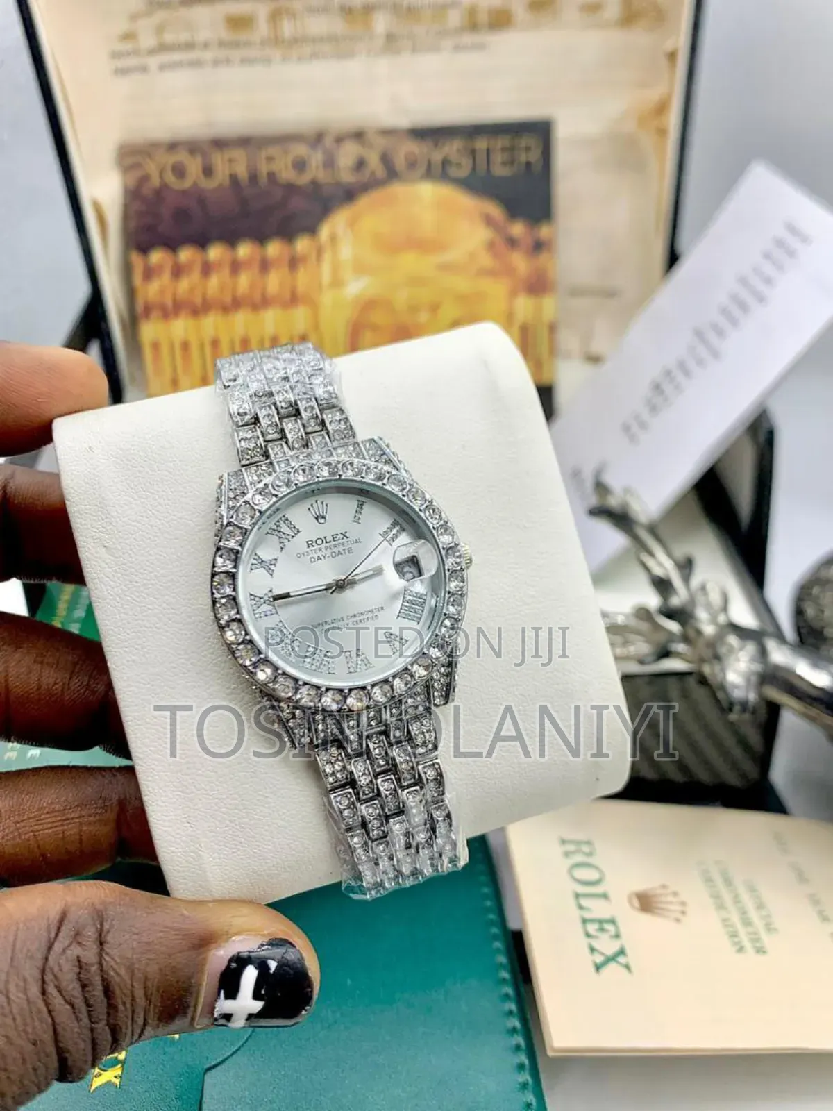 ROLEX Ladies Stone Watch